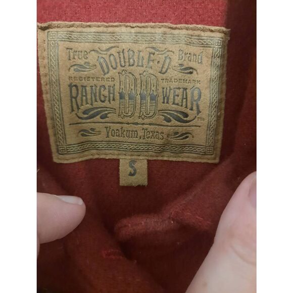 Double D Ranch Wear Vest Womens Small Reg Wool Military Western Rodeo 90s - Picture 2 of 4